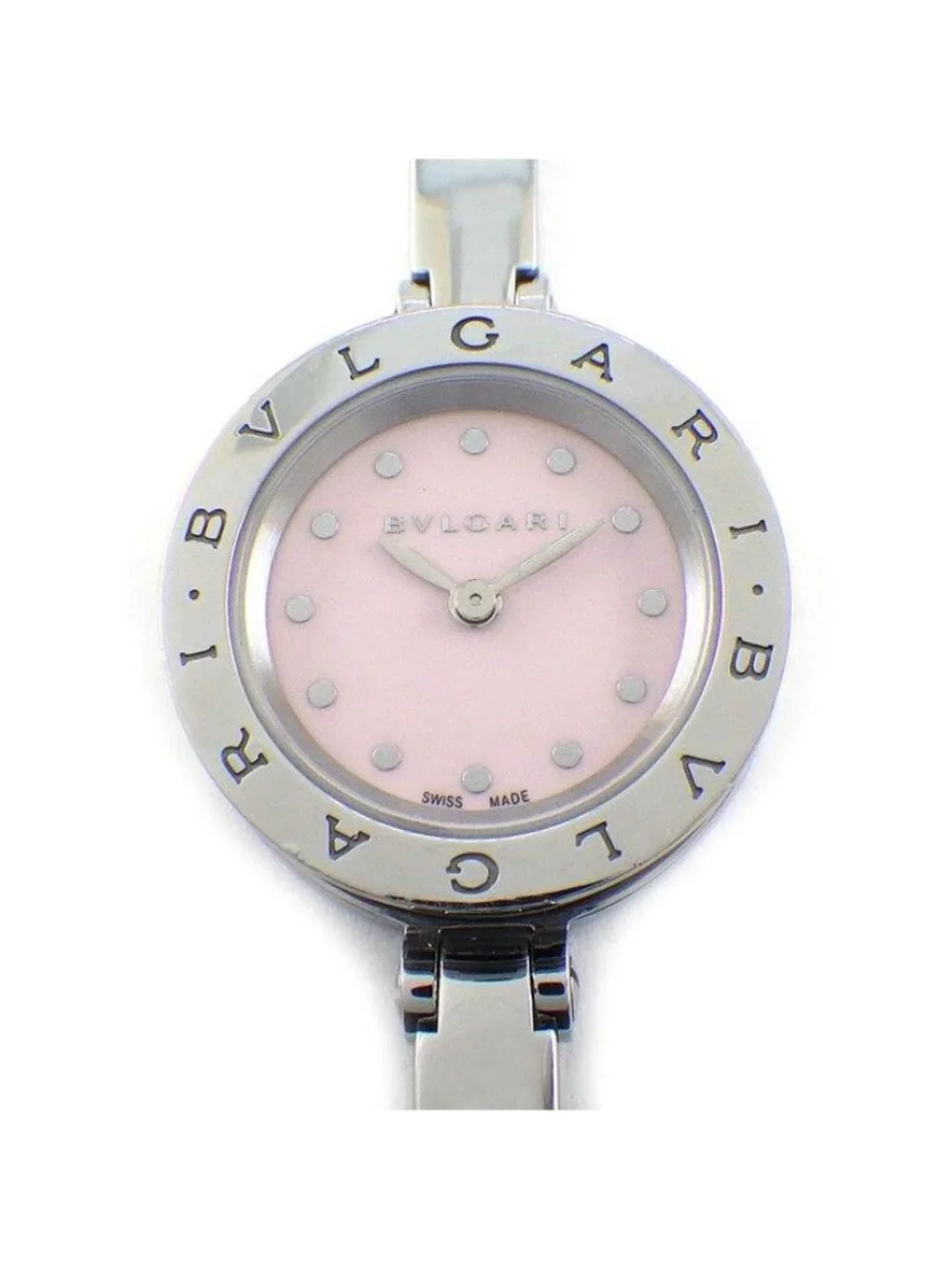 Bvlgari B.Zero1 Bangle Watch S Pink Dial SS Quartz Analog